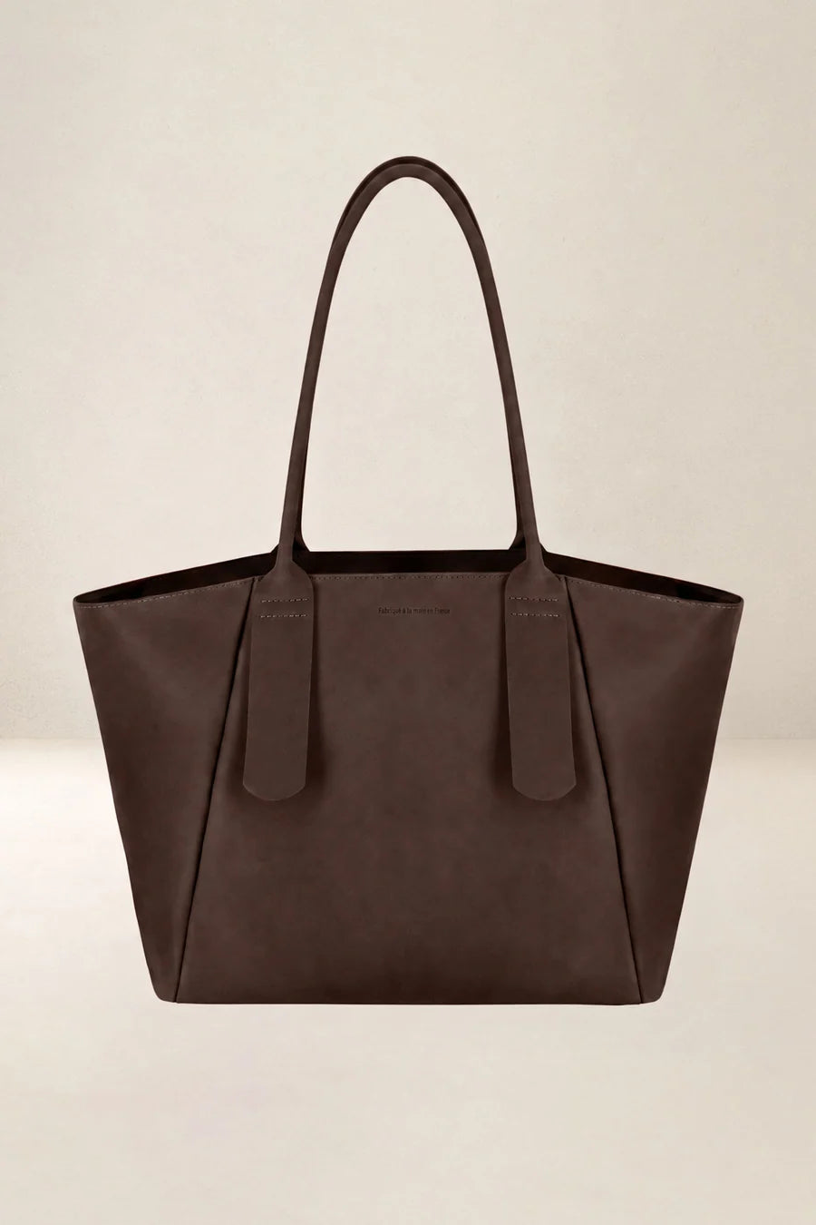 ATELIERS FOURÈS – Cabas Déméter Compact en cuir chocolat