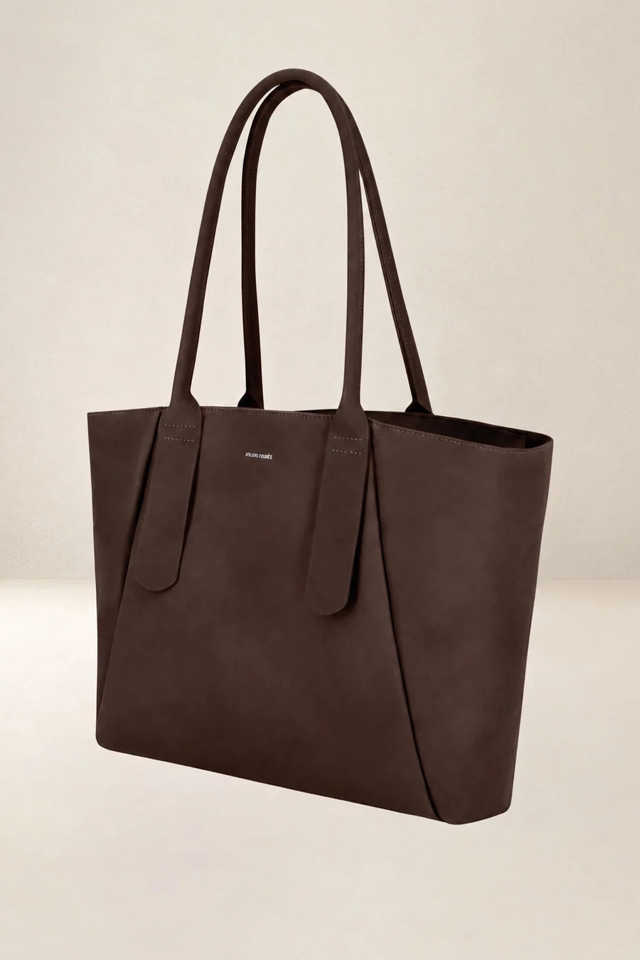ATELIERS FOURÈS – Cabas Déméter Compact en cuir chocolat