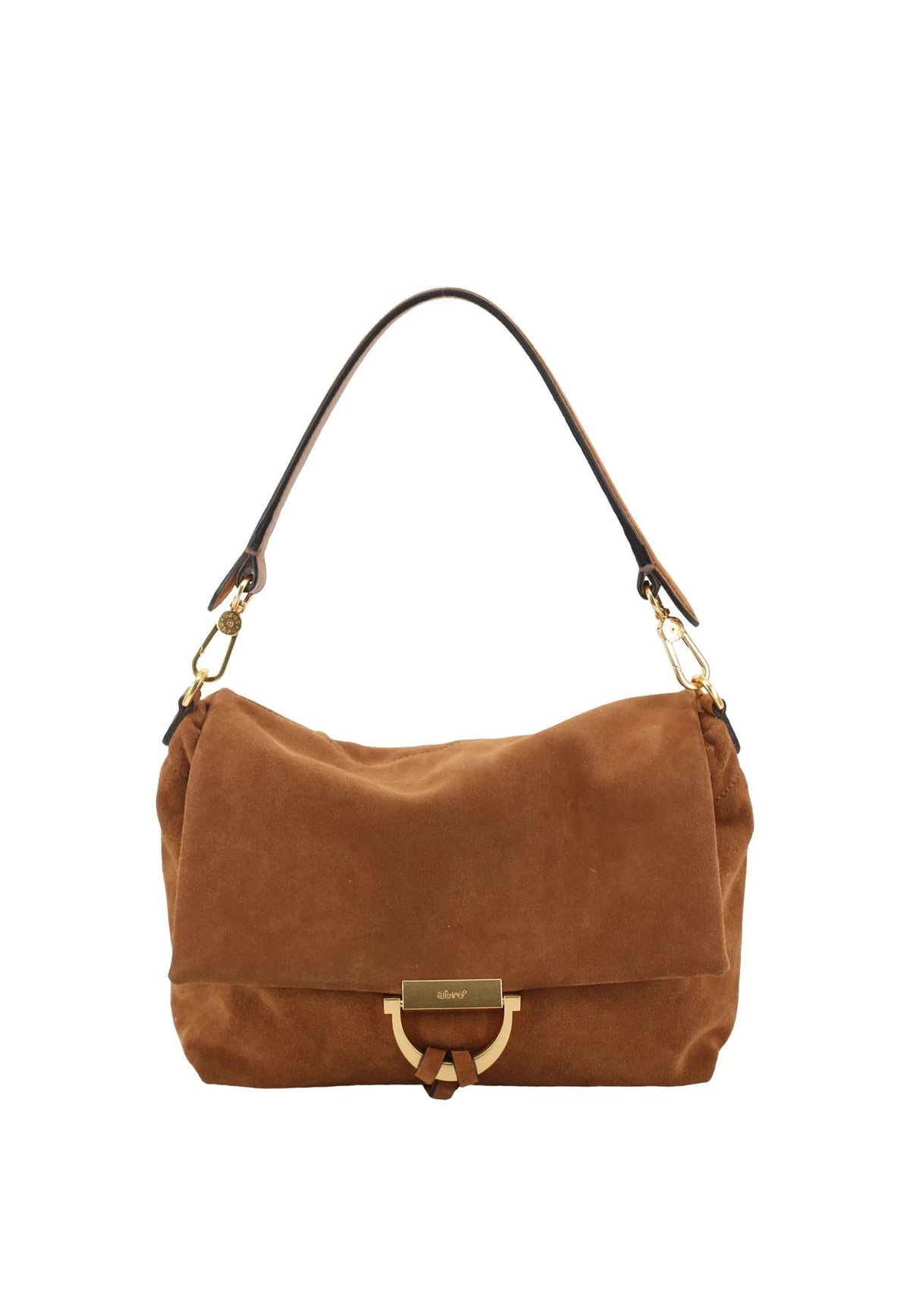 Sac porté épaule en daim Temi Medium Cognac Abro