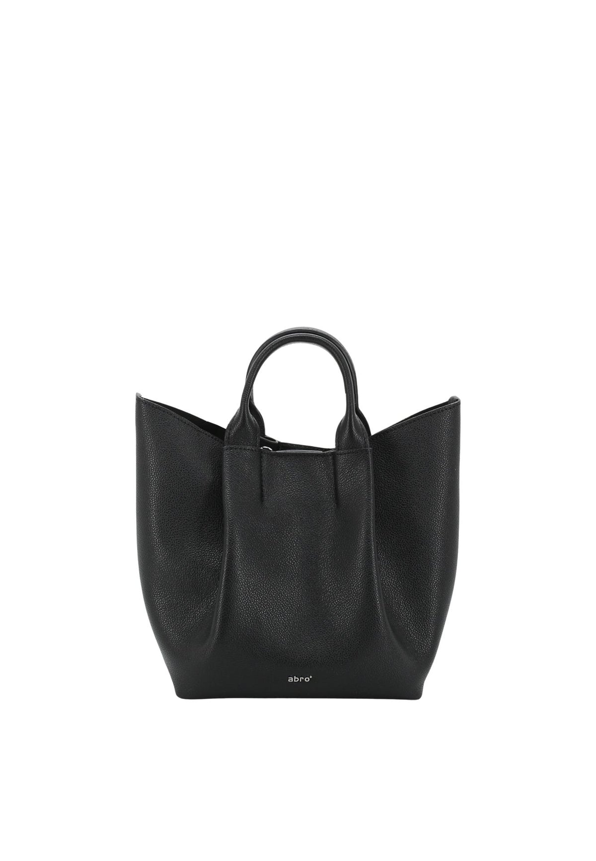 ABRO - Sac shopping en cuir grainé ESSENTIAL Noir