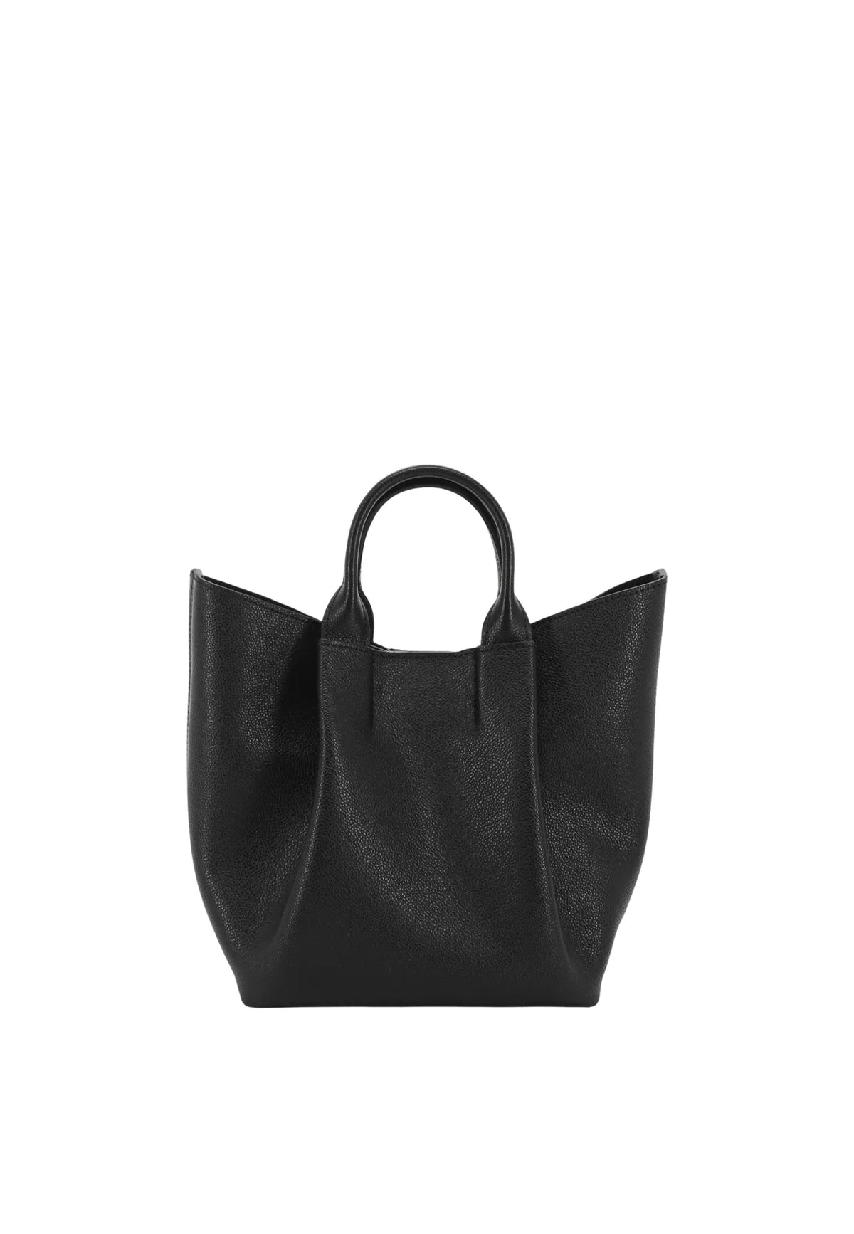 ABRO - Sac shopping en cuir grainé ESSENTIAL Noir