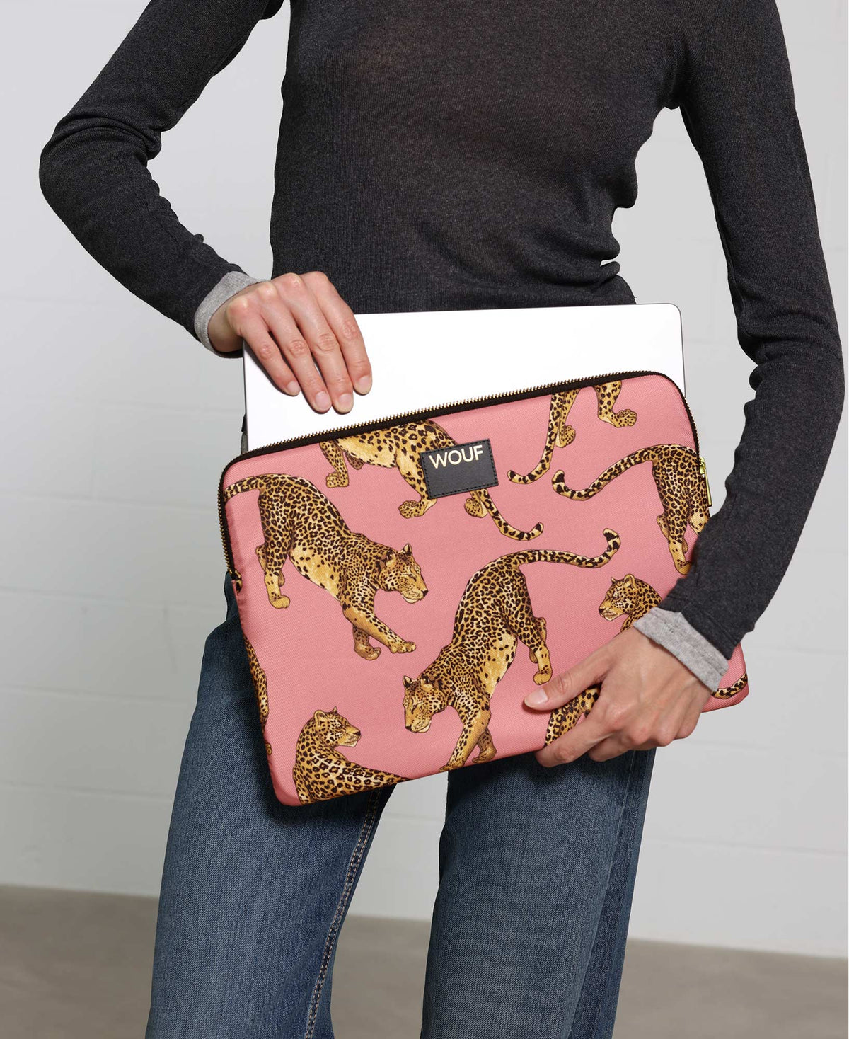Housse d'ordinateur 13" Blush Leopard Wouf – vue 3