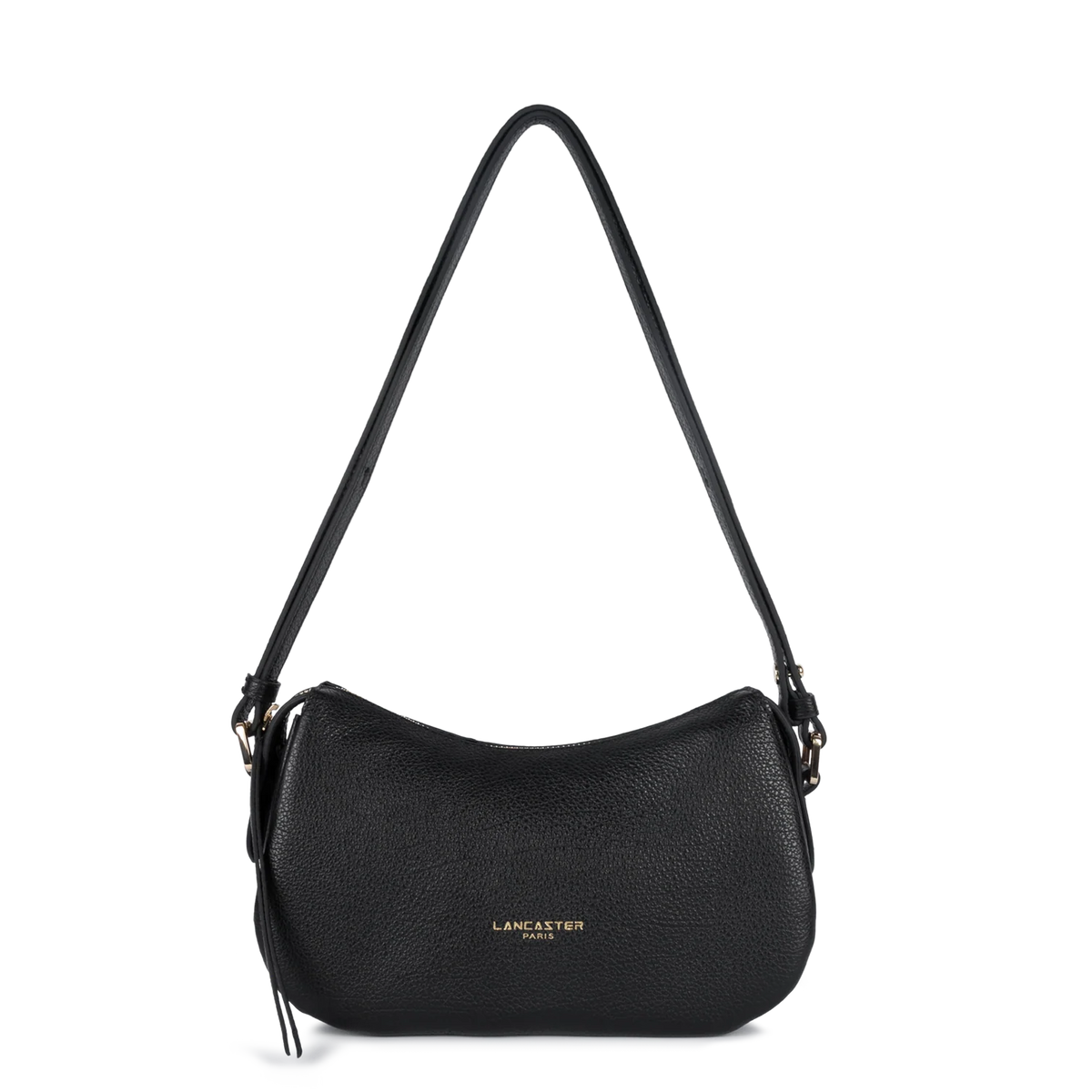 LANCASTER - Petit sac besace Lancaster Dune en cuir grainé noir