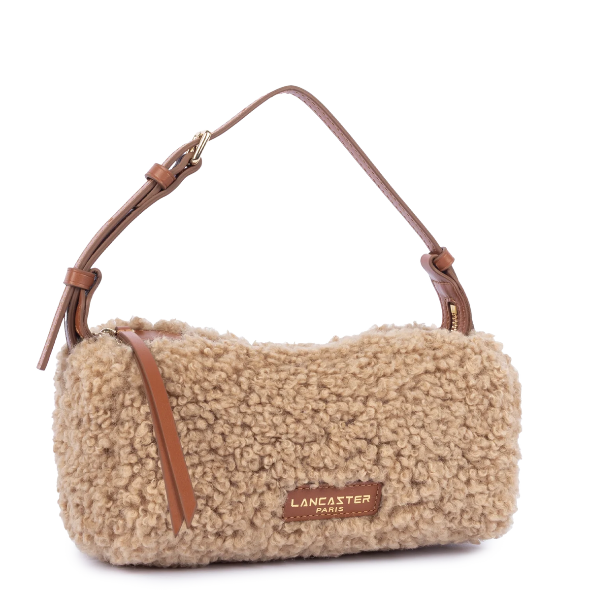 LANCASTER - Petit sac polochon Lancaster Moumoute cognac