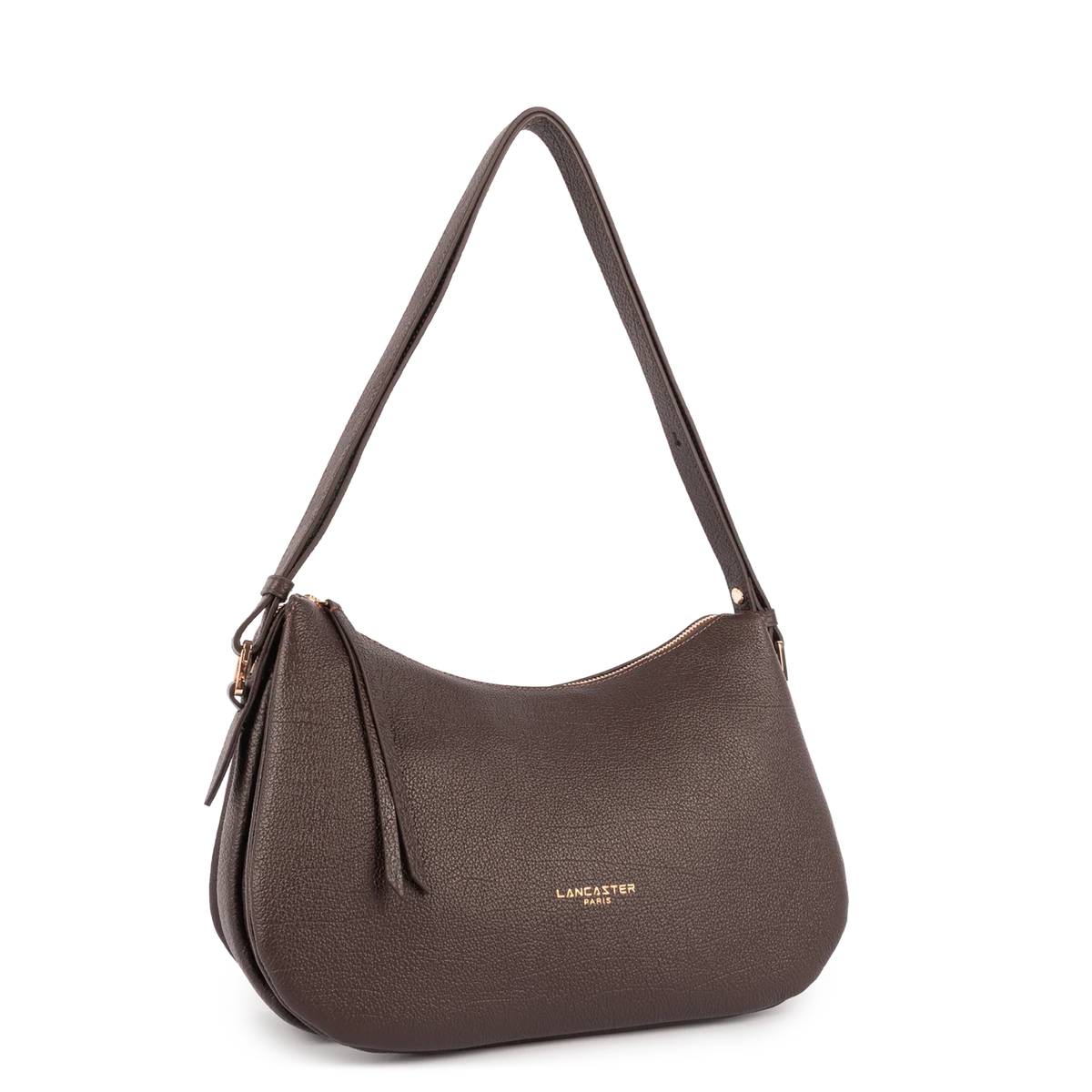 LANCASTER - Sac besace Lancaster Dune en cuir grainé marron