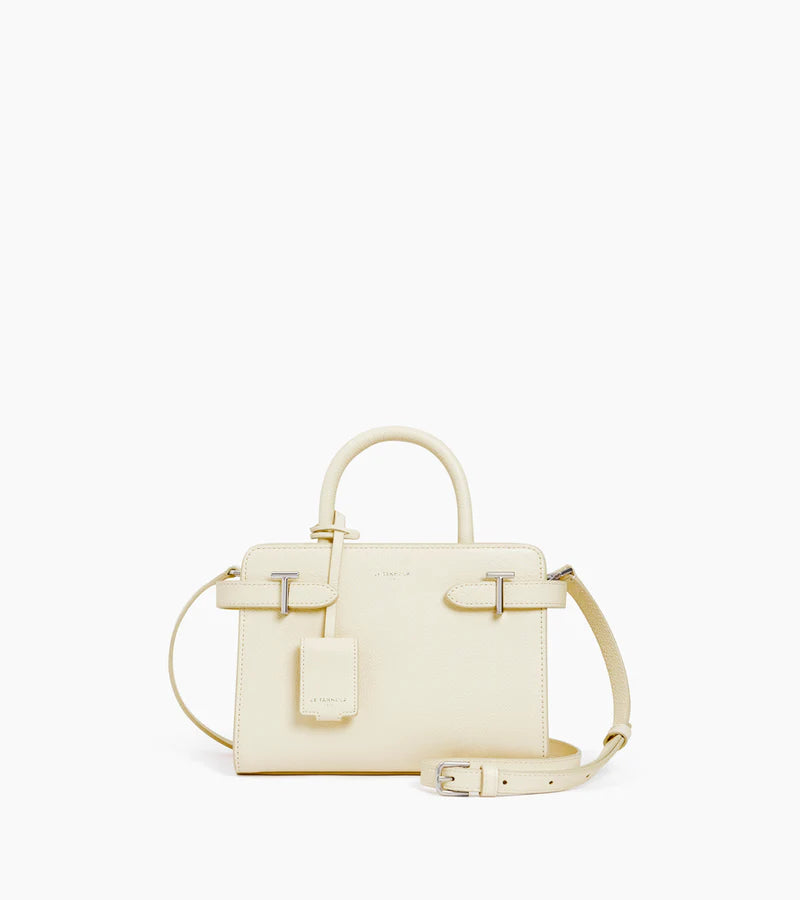 Sac à main petit modèle Emilie en cuir grainé fleur de sel Le Tanneur