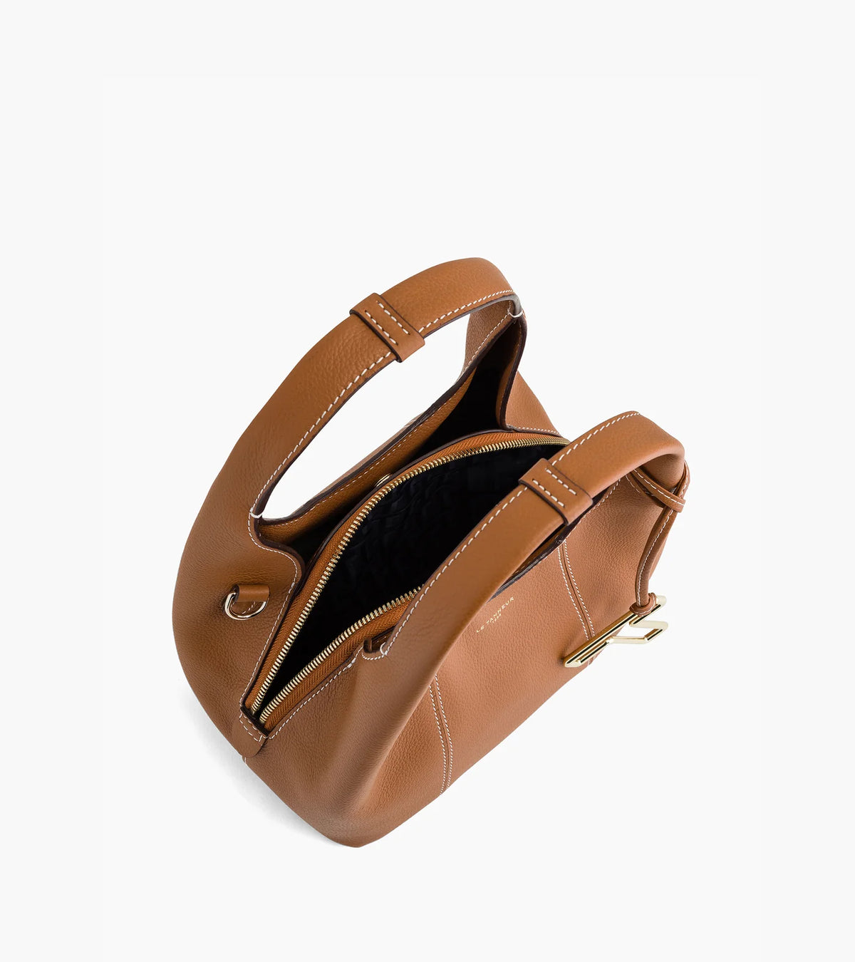 Sac porté épaule petit Juliette en cuir grainé Tan Le Tanneur – vue 4