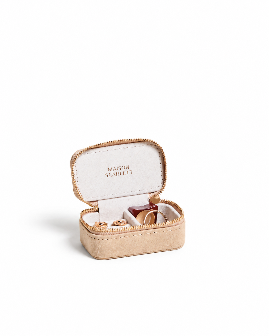 MAISON SCARLETT - Boite à bijoux Marie Velours beige