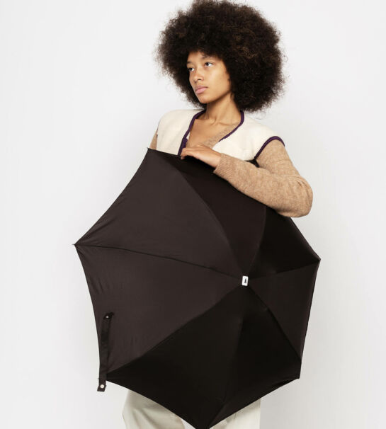 Parapluie pliant Edwige chocolat noir Anatole – vue 2