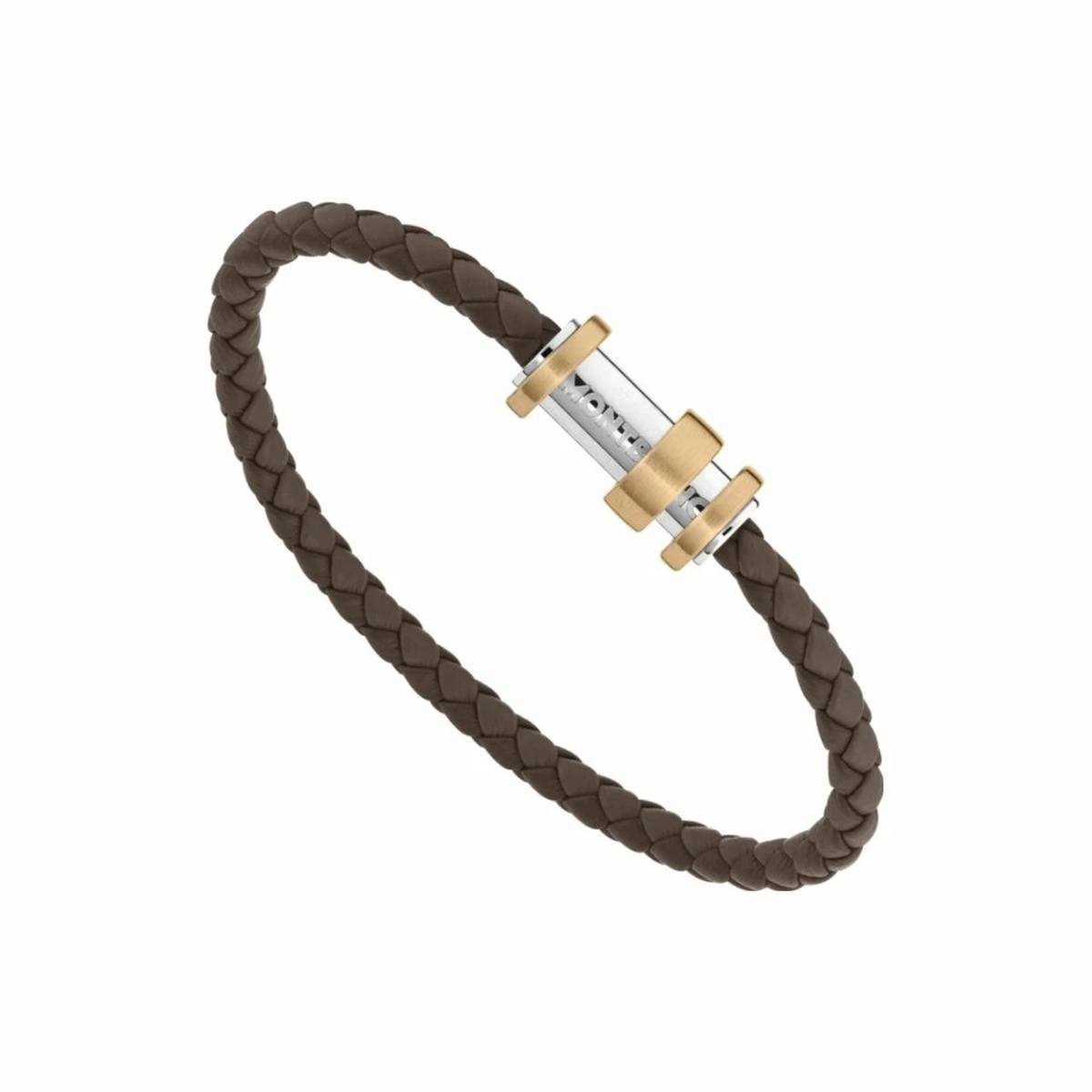 Bracelet cuir marron tressé Montblanc – vue 2