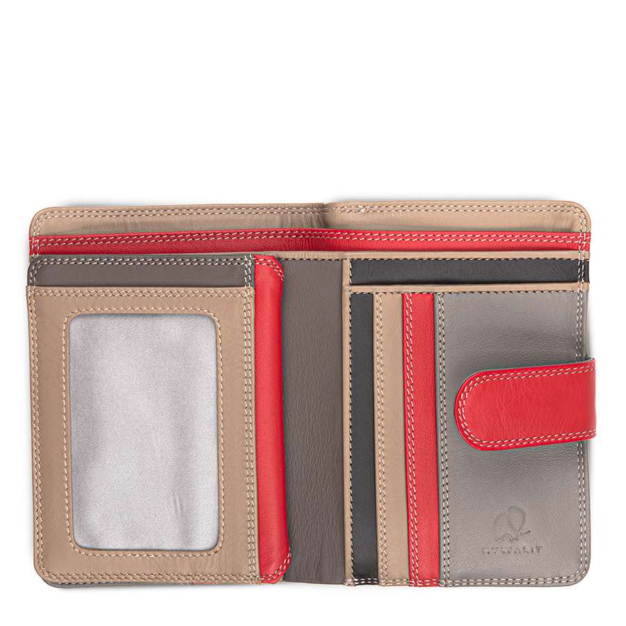 Portefeuille moyen zippé rouge Mywalit – vue 4