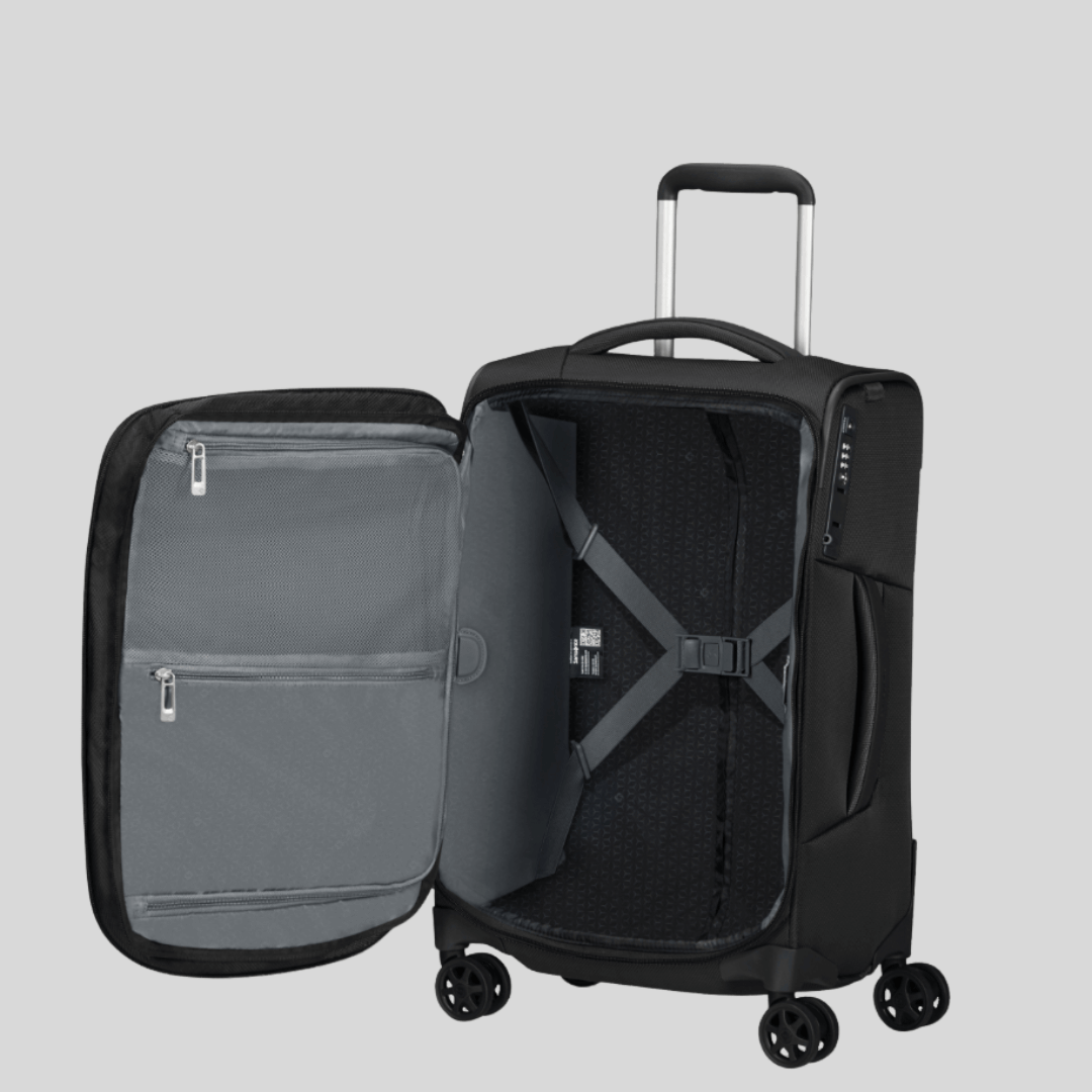 Valise cabine 4 roues Extensible Respark 55cm Ozone black Samsonite – vue 3
