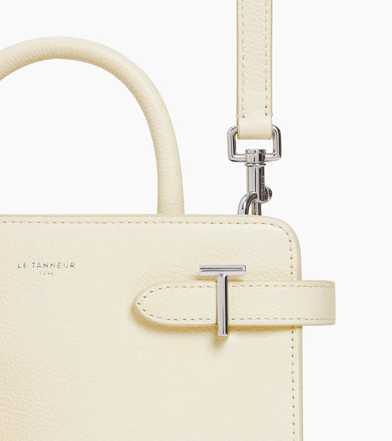Sac à main petit modèle Emilie en cuir grainé fleur de sel Le Tanneur – vue 4