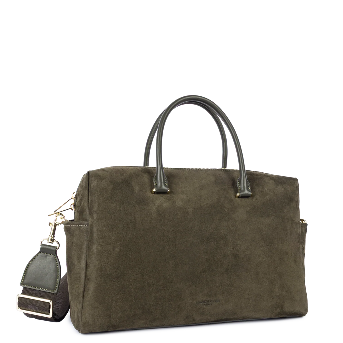Porte document cuir velours Khaki Lancaster – vue 3