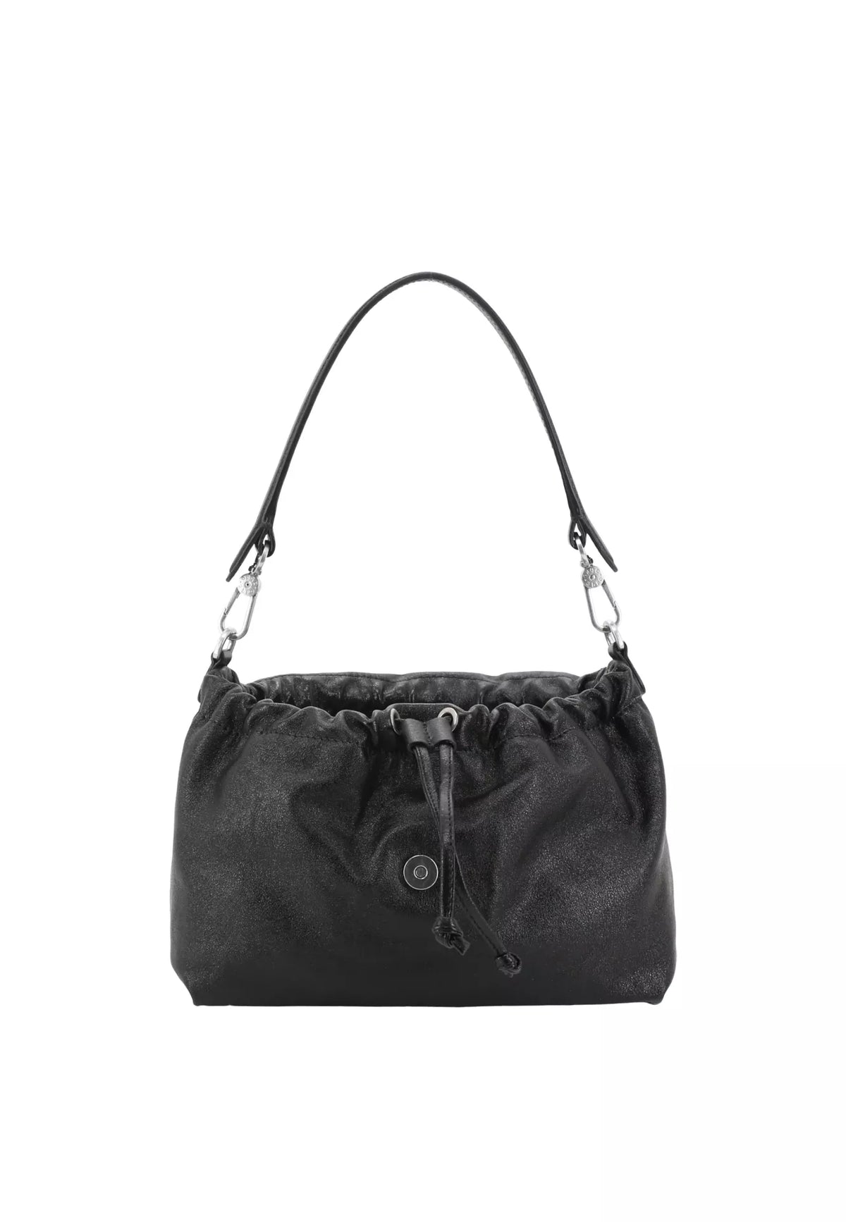 Sac porté épaule en cuir lisse Temi Medium Noir Abro – vue 2