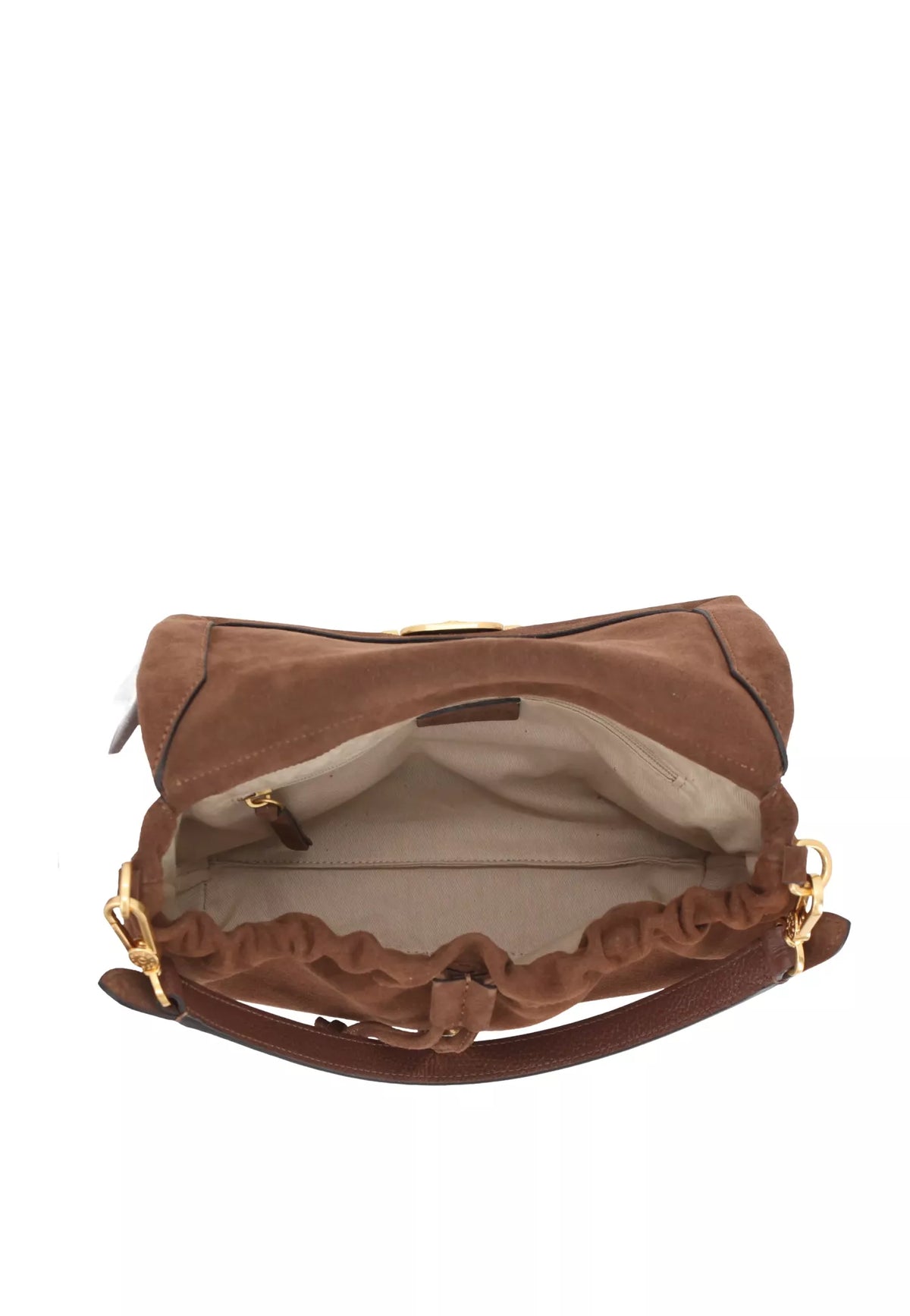 Sac porté épaule en daim Temi Medium Brun Abro – vue 3