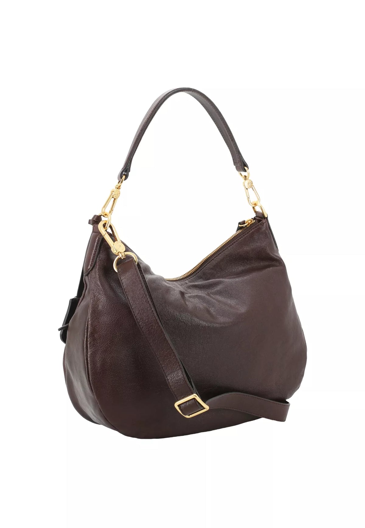 Sac porté épaule en cuir effet délavé Cargo Medium Moka Abro – vue 3