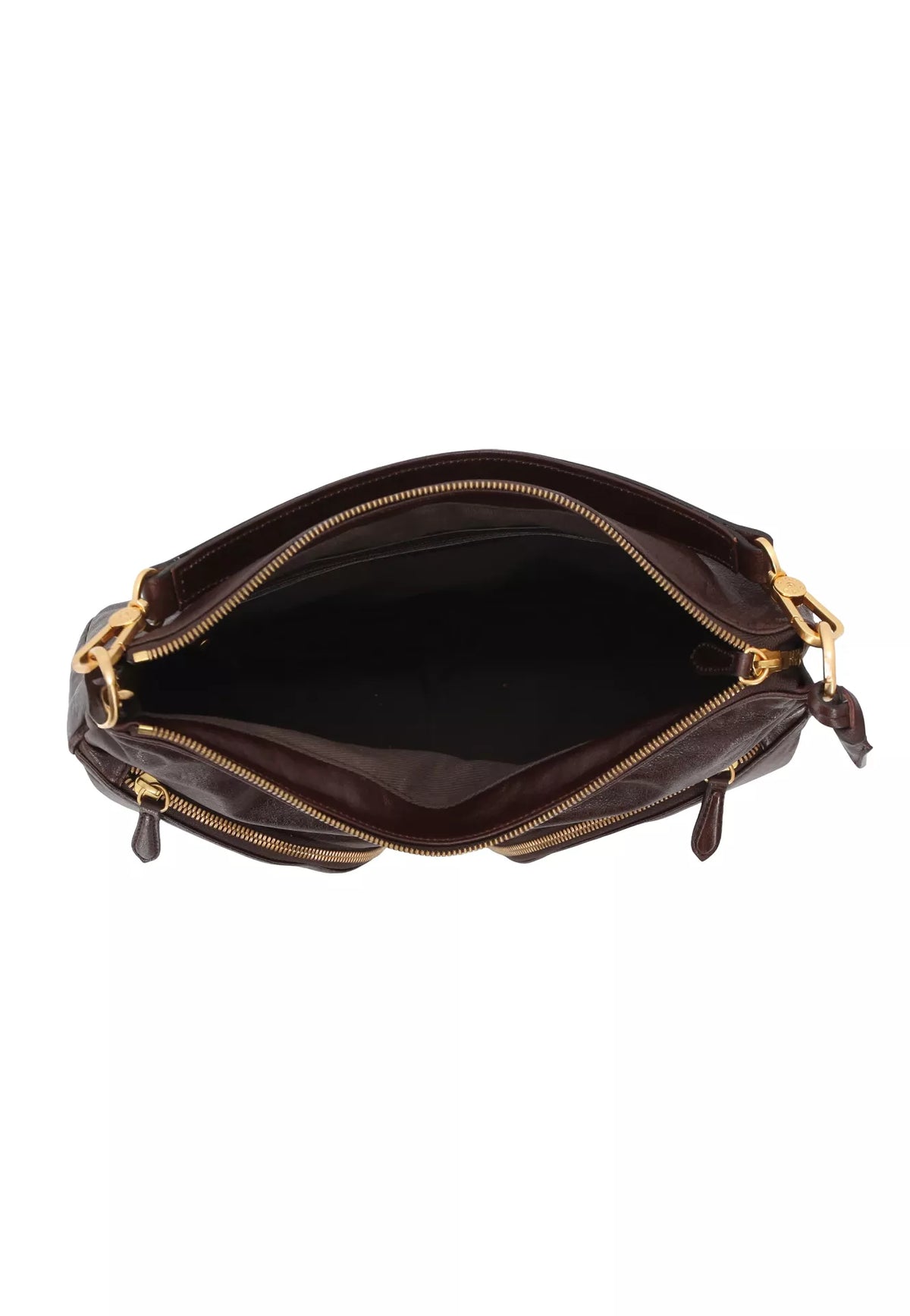 Sac porté épaule en cuir effet délavé Cargo Medium Moka Abro – vue 2