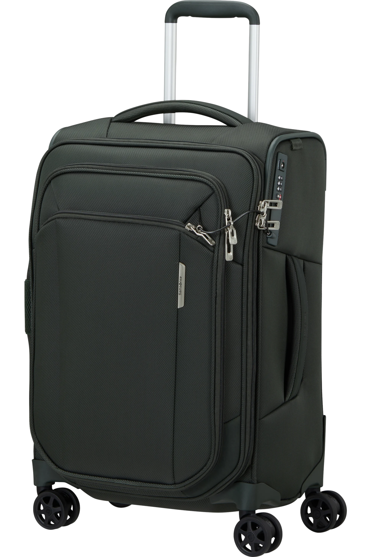 Valise cabine tissu extensible Respark 55/23cm Kaki Samsonite