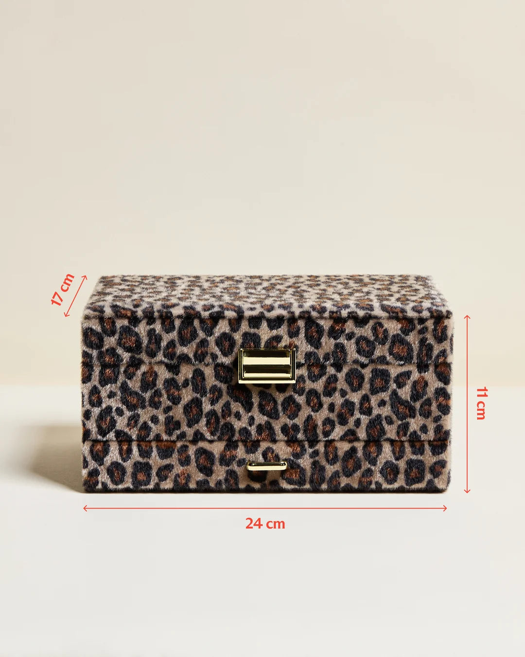 Boite à bijoux Denise velours Leopard Maison Scarlett – vue 2