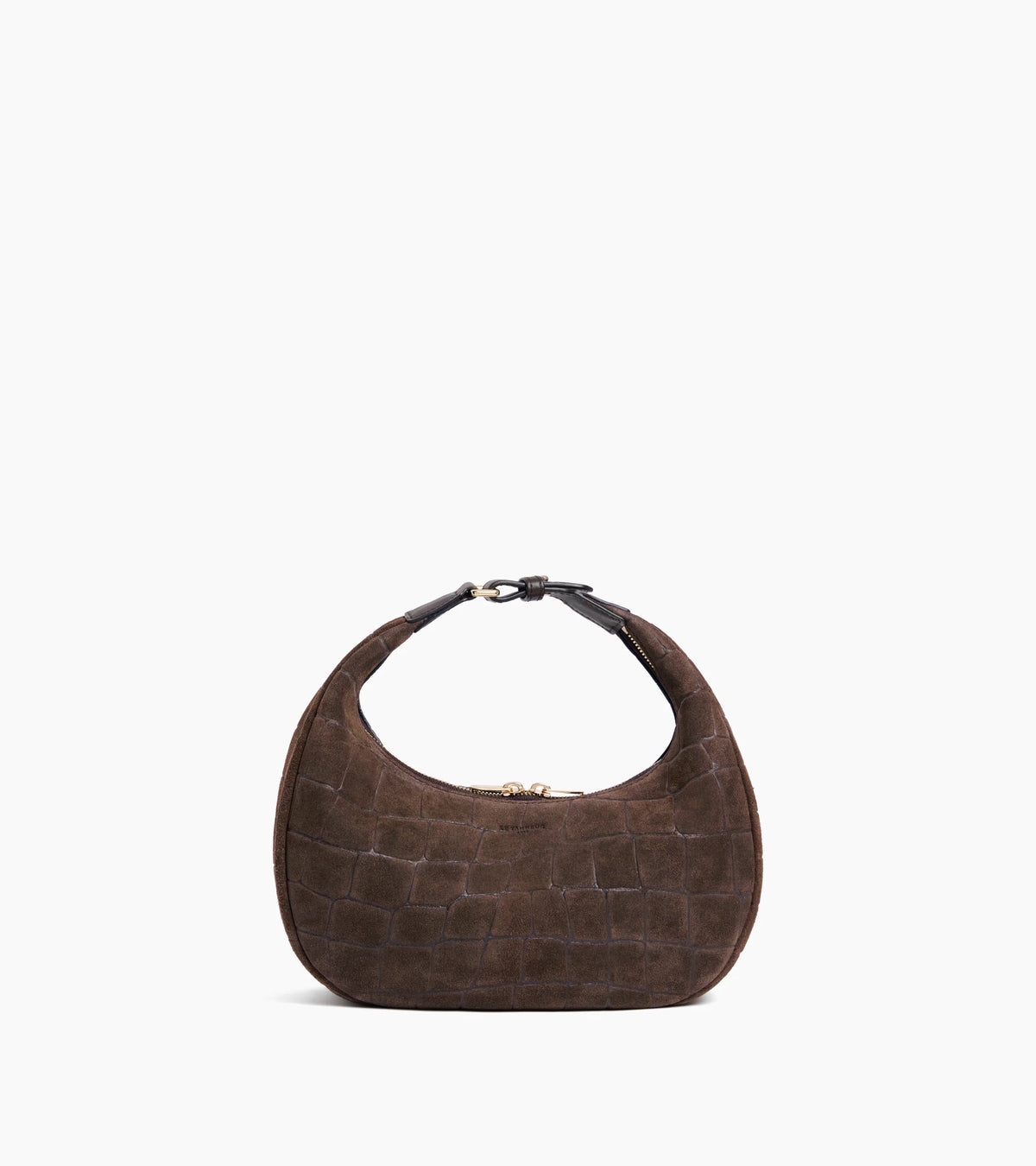 Sac baguette Juliette en cuir velours effet croco Le Tanneur