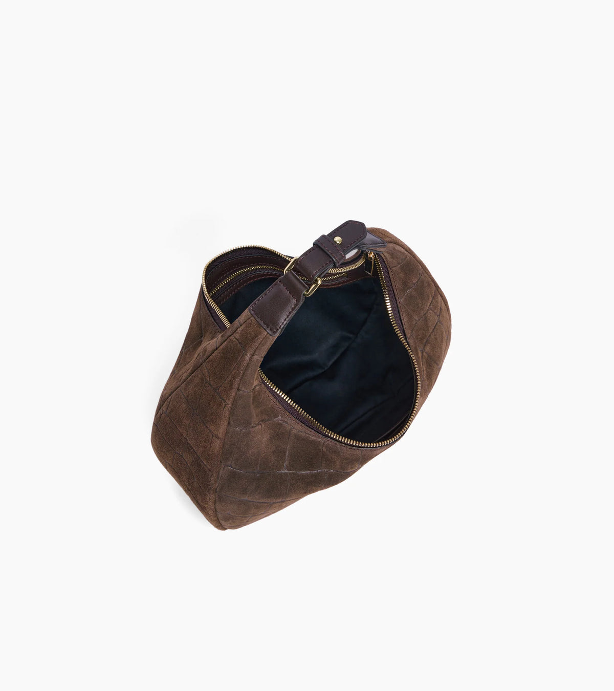 Sac baguette Juliette en cuir velours effet croco Le Tanneur – vue 2