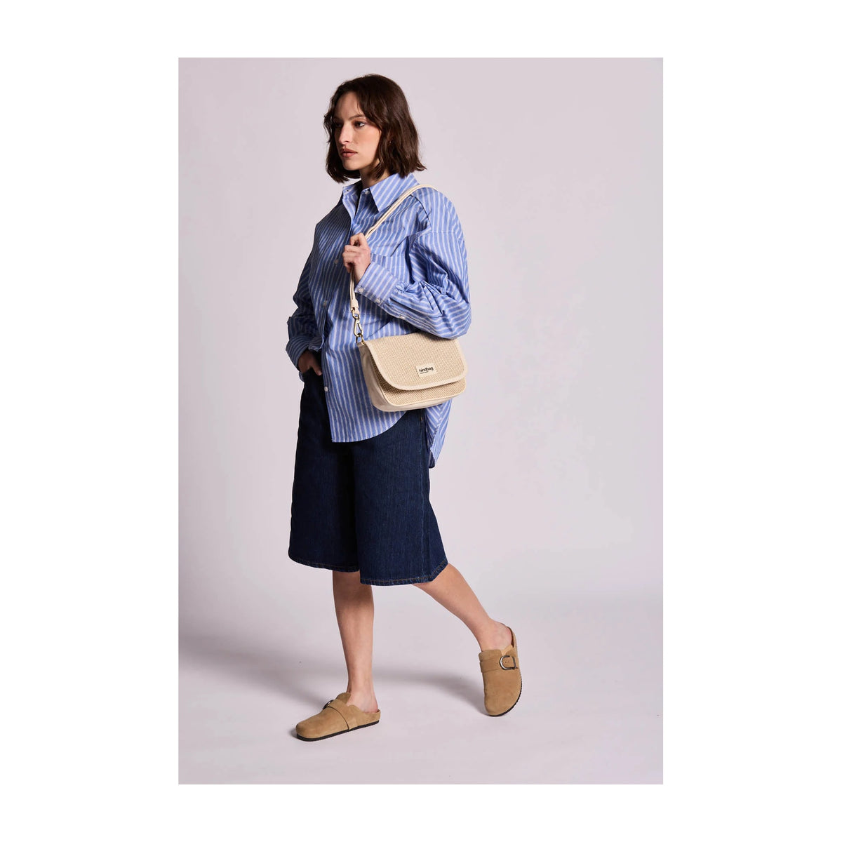 Sac Margault Tressage écru femme coton bio ecru Hindbag