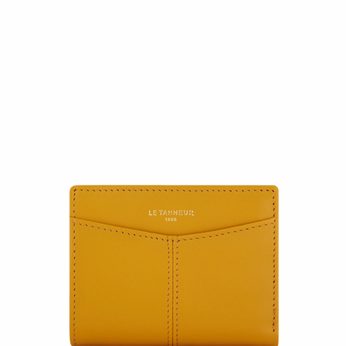 Porte cartes Charlotte Jaune osier Le Tanneur