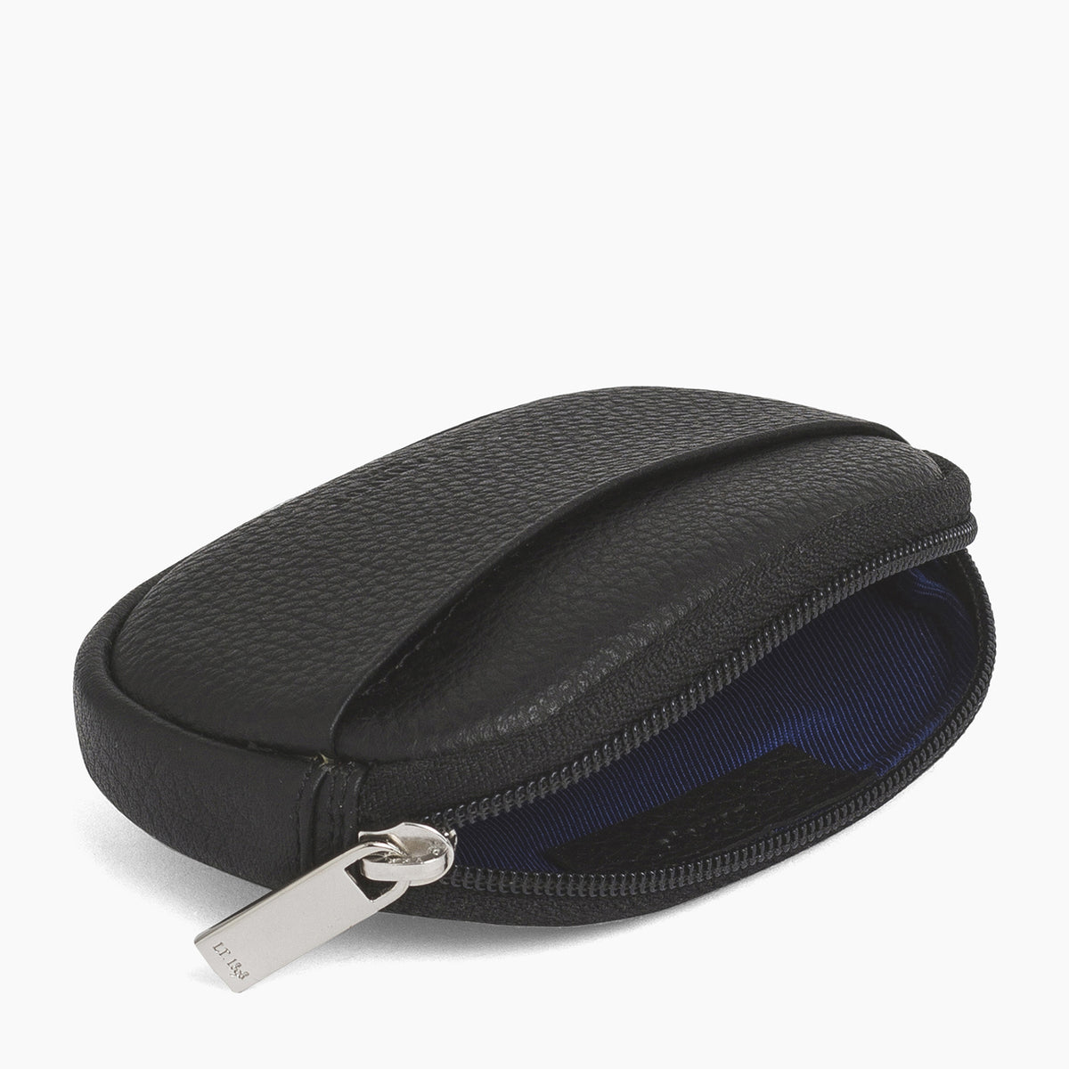 Porte monnaie homme zippé cuir grainé modèle Charles Noir Le Tanneur – vue 2