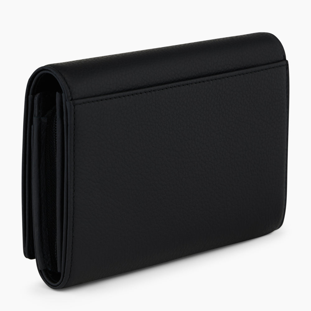Portefeuille femme modèle Emilie en cuir grainé couleur noir Le Tanneur – vue 5