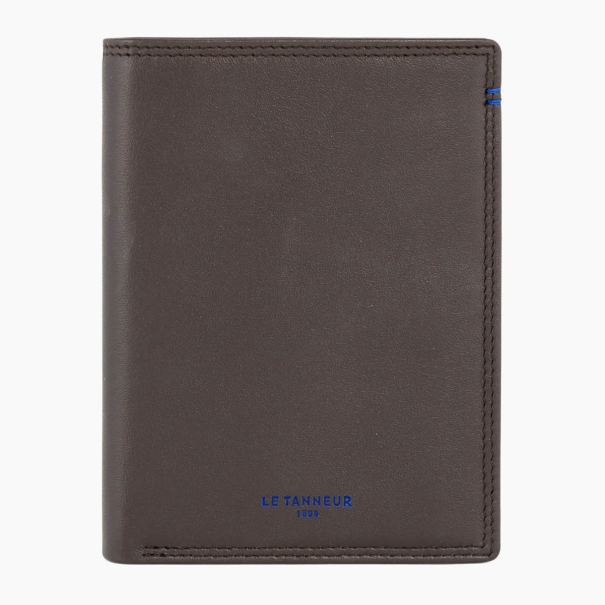 Portefeuille vertical homme zippé Marron Le Tanneur