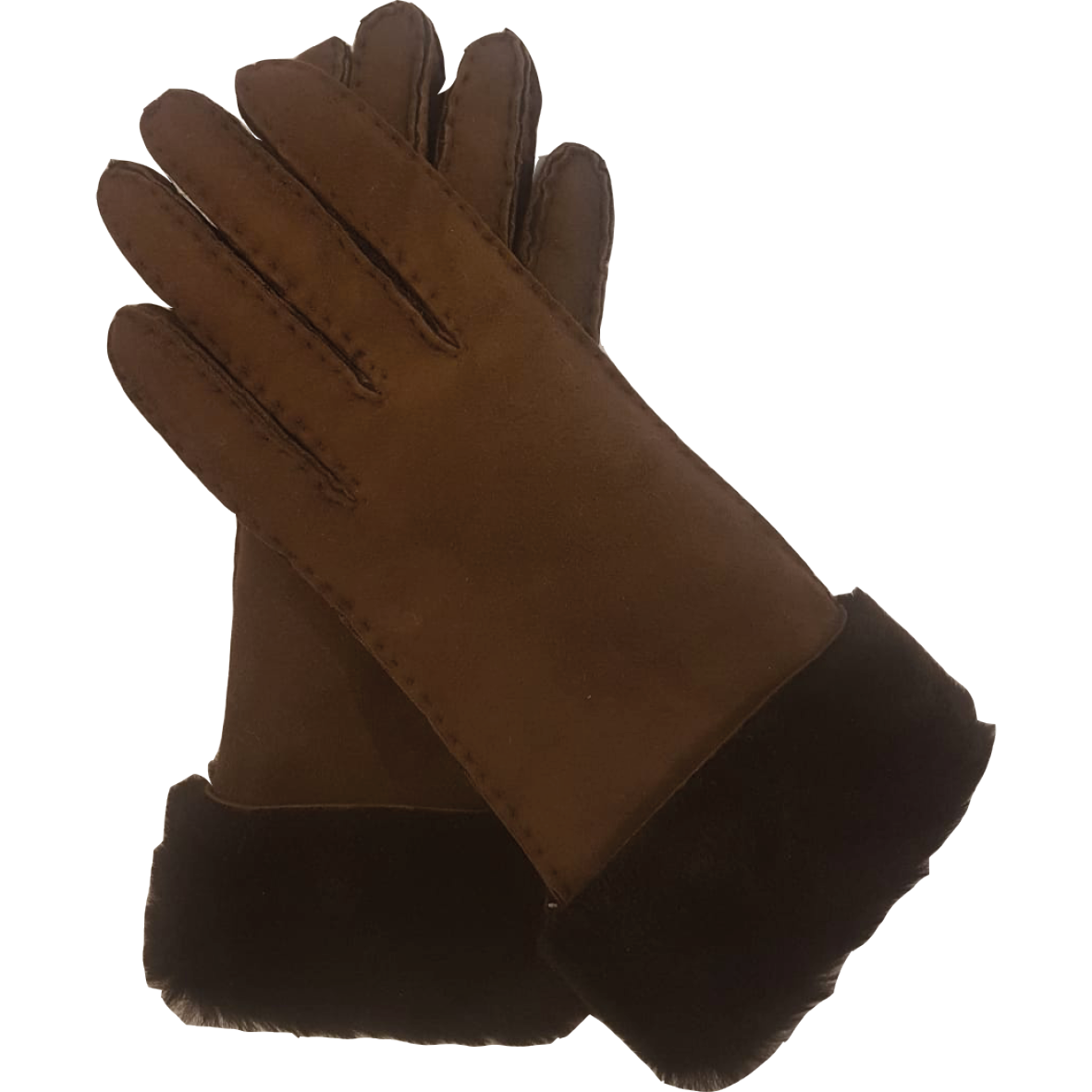 Gants avec fourrure Brown Glove Story