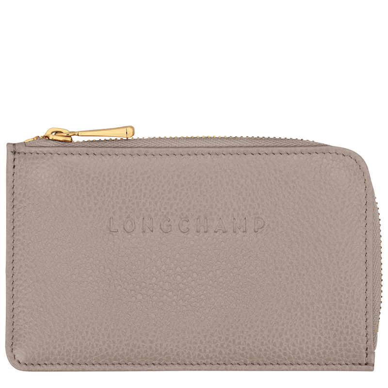 Le Foulonné Porte cartes cuir Tourterelle Longchamp – vue 2