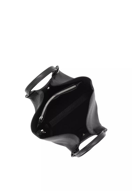 ABRO - Sac shopping en cuir grainé ESSENTIAL Noir