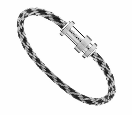 Bracelet tressé noir et acier Montblanc – vue 2