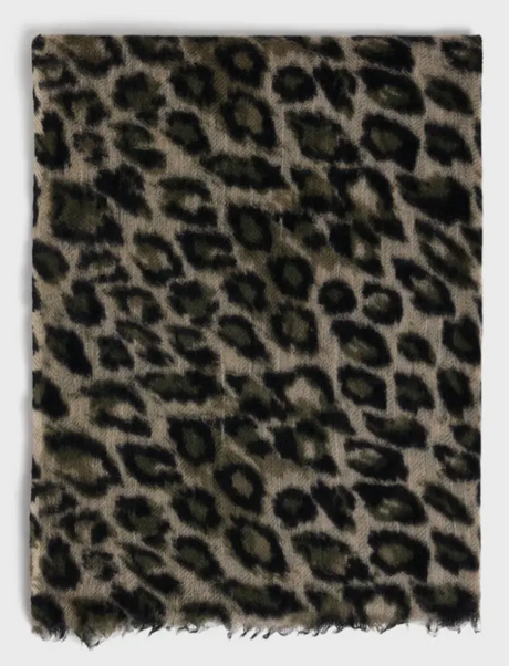 Echarpe Laine cachemire Léopard beige Dany Gérard Darel