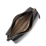 LANCASTER - Sac besace Lancaster Dune en cuir grainé noir