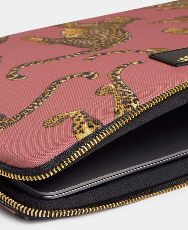 Housse d'ordinateur 13" Blush Leopard Wouf