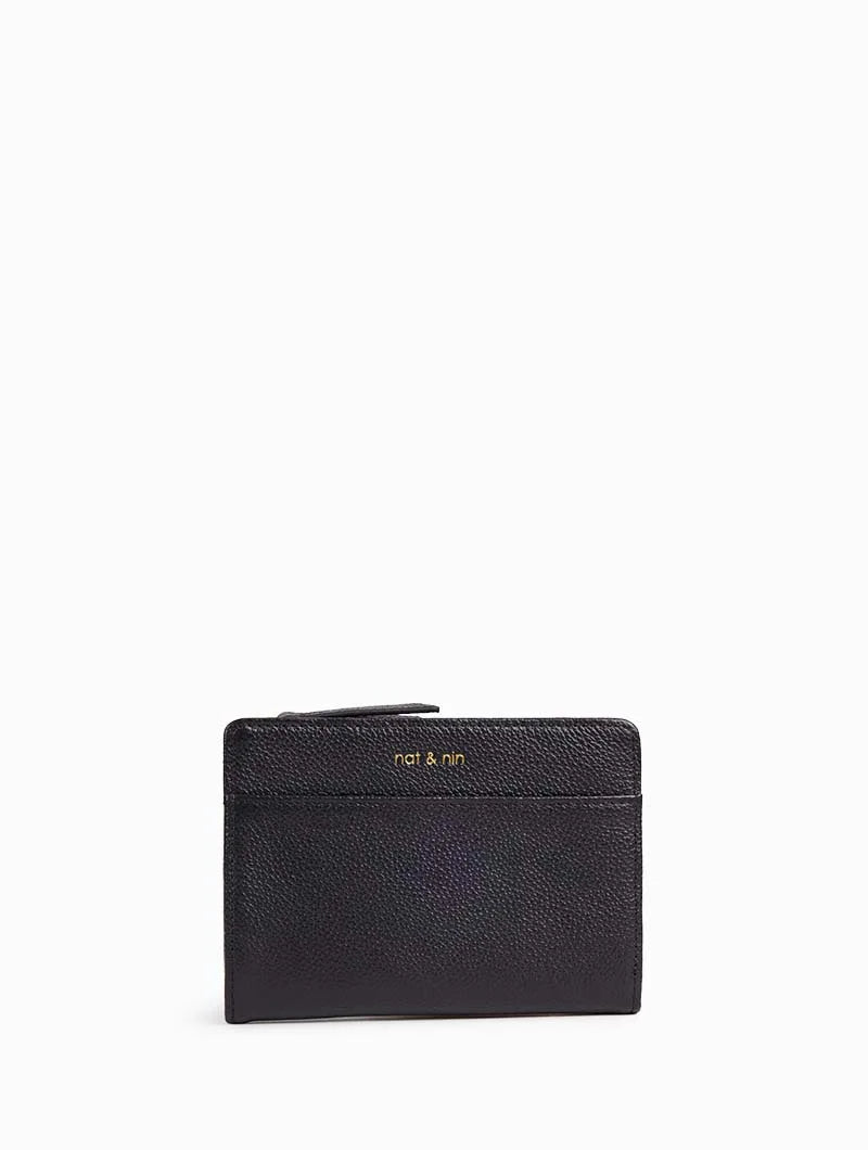 Portefeuille compact Isis Noir Nat & Nin