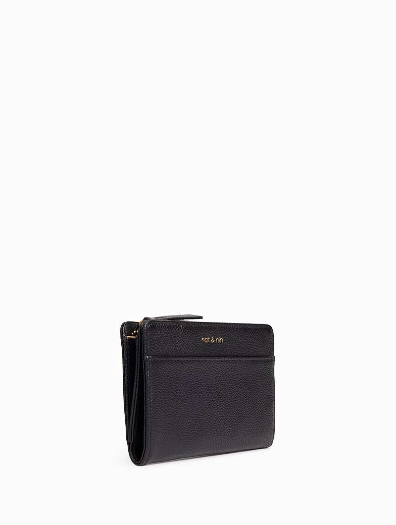 Portefeuille compact Isis Noir Nat & Nin – vue 3