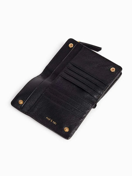 Portefeuille compact Isis Noir Nat & Nin – vue 2