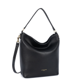 LANCASTER - Grand sac seau Dune en cuir grainé noir