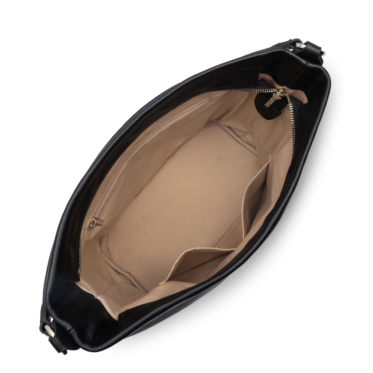 LANCASTER - Grand sac seau Dune en cuir grainé noir