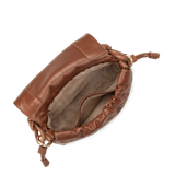 LANCASTER - Petit sac besace Lancaster Lush en cuir d'agneau Cognac