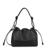LANCASTER - Sac besace Lush en cuir d'agneau noir