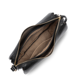 LANCASTER - Petit sac besace Lancaster Dune en cuir grainé noir