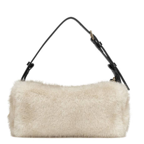 LANCASTER - Petit sac polochon Lancaster Moumoute ecru noir