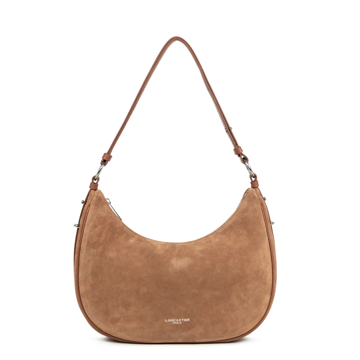 LANCASTER - Grand sac besace Suède - Camel