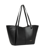 LANCASTER - Grand sac cabas Lancaster Sierra Haus en cuir grainé noir