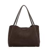LANCASTER - Grand sac cabas Lancaster Suède Ida en cuir velours marron